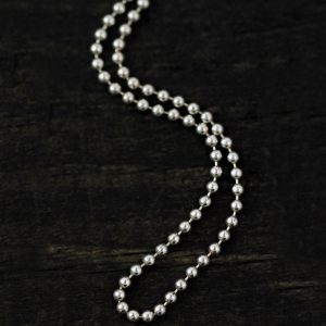 18" Sterling Silver Ball chain (5pk)-0
