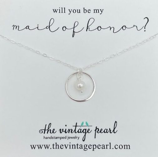 will you be my maid of honor? (sterling silver)-0