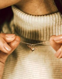 a-piece-of-my-heart-is-in-heaven-gold-necklace-model-2